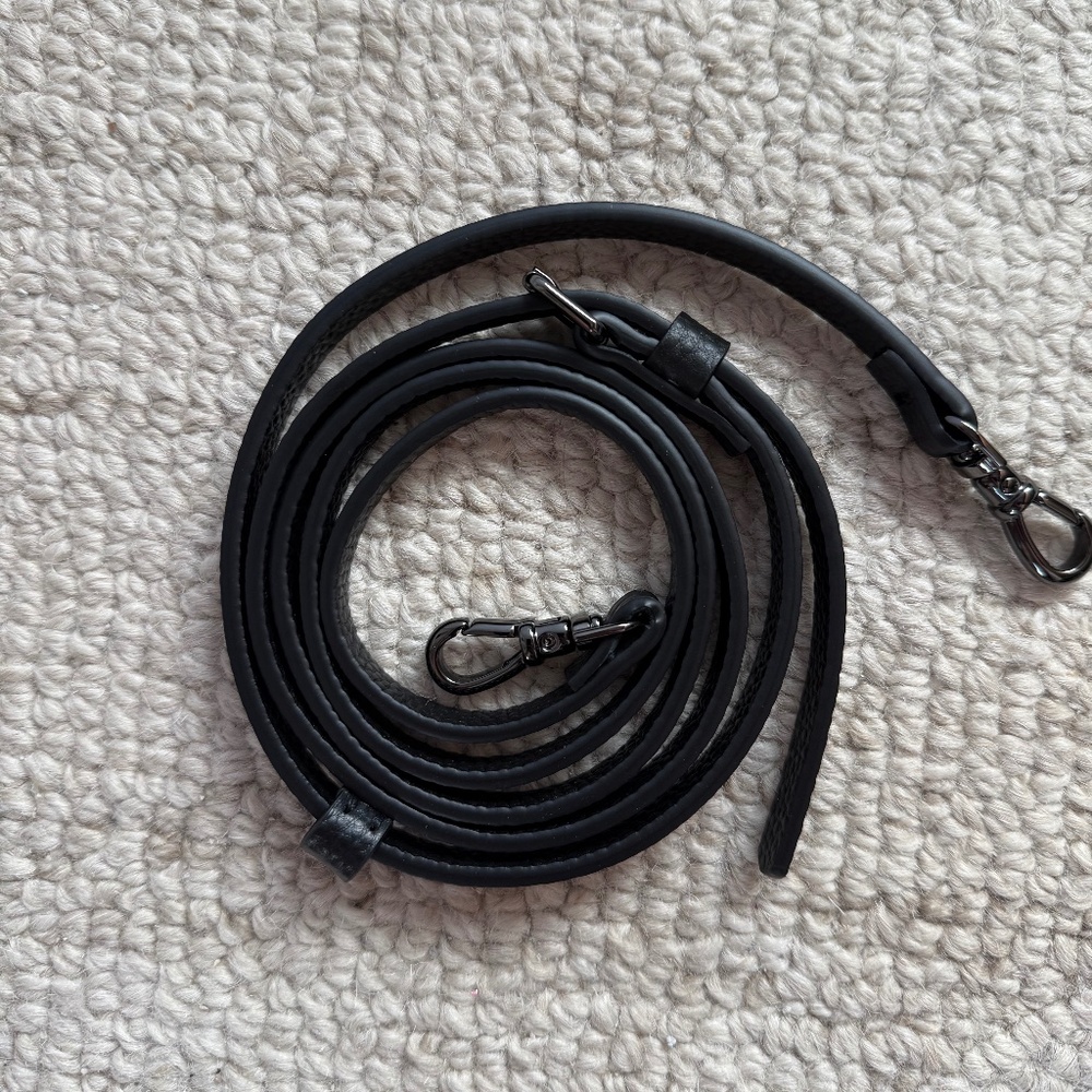 Bandolier Black Crossbody Emma Strap - Black and Pewter